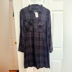 NWT Rails Bianca Flannel Shirtdress - Navy, Size Small